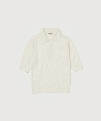 AURALEE (Women)/オーラリー ＷＲＩＮＫＬＥＤ　ＷＯＯＬ　ＰＯＬＹＥＳＴＥＲ　ＨＩＧＨ　ＧＡＵＧＥ　ＫＮＩＴ　ＰＯＬＯ　Ａ２５ＳＰ０３ＭＳ